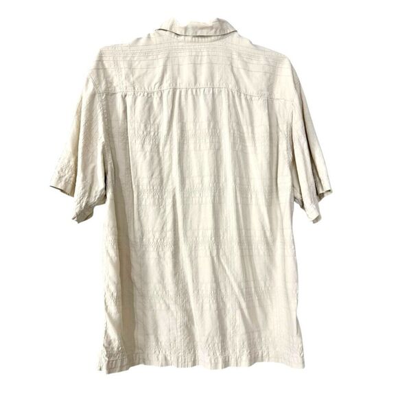 Tommy Bahama 100% Silk Men’s Button Cream Shirt Size Large - Picture 2 of 7